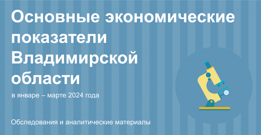 Основные экономические показатели Владимирской области в январе – марте 2024 года
